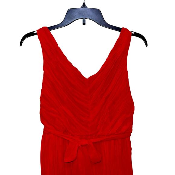 Chico's Maxi Dress Crinkle V-Neck Belted Black Label - Picture 6 of 10